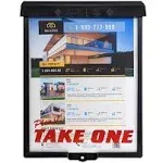 Outdoor Real Estate Brochure Box with Snap Close Lid, Take One Document Holder Can Hold 100, 8.5 x 11 Documents, Flyers, Literature and Other