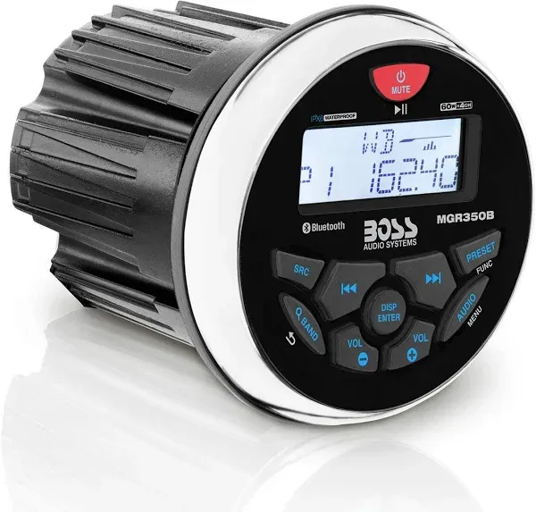 Boss Audio MGR350B Marine Boat Gauge Radio - MP3/CD/AM/FM/R<wbr/>DS Receiver