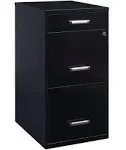 Space Solutions 20225 14.25 In W 3 Drawer Soho Vertical, Black