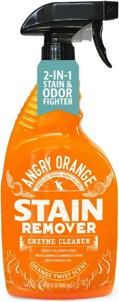 Angry Orange Enzyme Stain Cleaner & Pet Odor Eliminator, 32oz