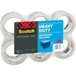 Scotch Heavy-Duty Shipping Packing Tape 1.88" x 43.7 yd Pack of 6