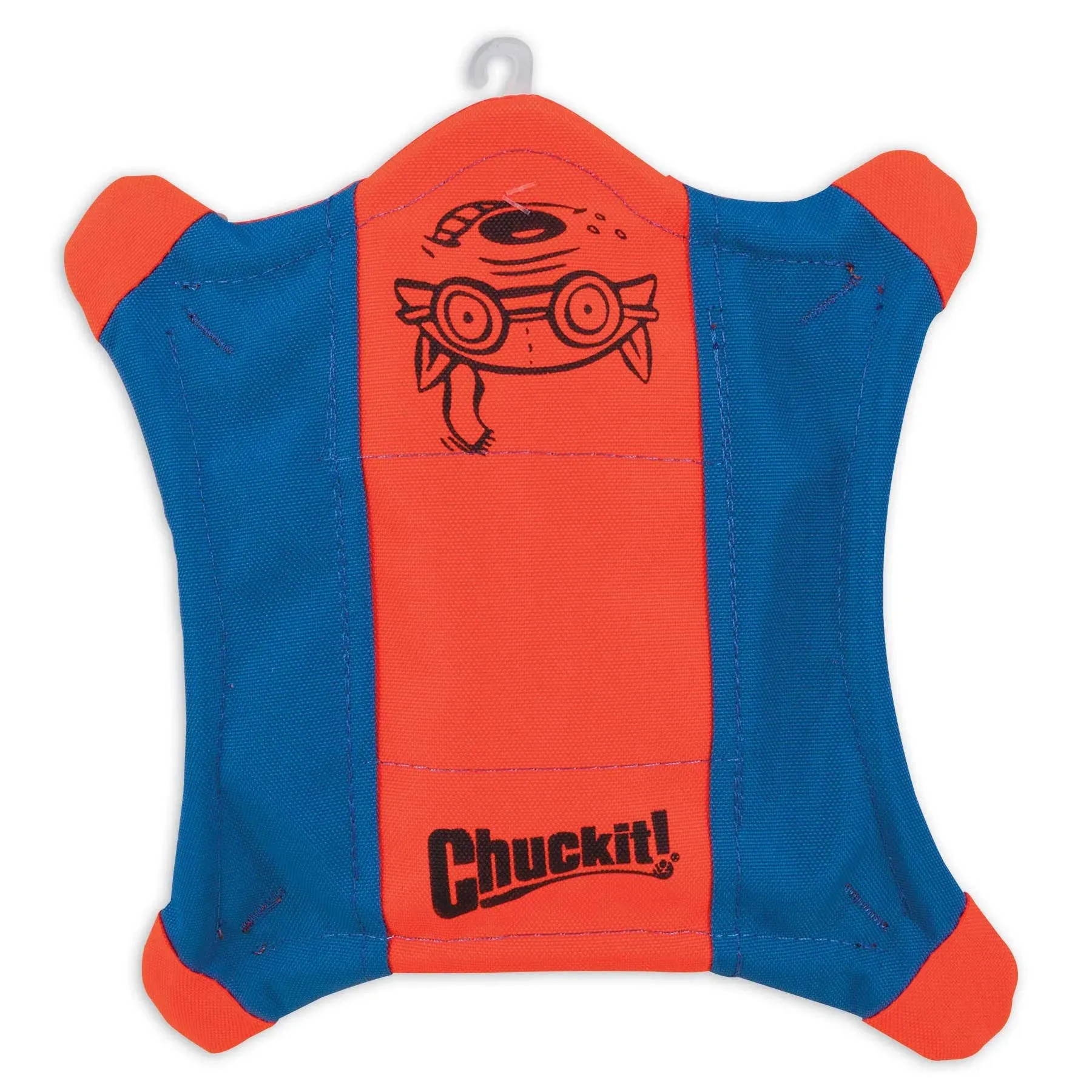 Chuckit! Flying Squirrel Spinning Dog Toy, Large (Orange/Blue), Multi, Large (11 in x 11 in)