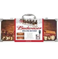 Budweiser Grilling Classics Set Spatula Basting Brush &amp; BBQ Sauce Carrying Case