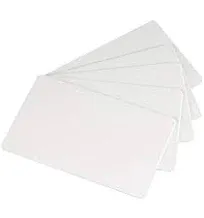 ID Zone Premium White Blank Plastic CR80 30 Mil PVC Cards for ID Badge Printers