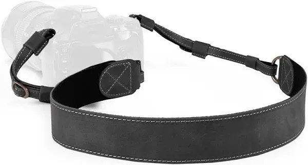 MegaGear SLR, DSLR Sierra Series Genuine Leather Camera Shoulder or Neck Strap