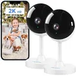 Indoor Security Camera 2K Cameras for Home Security Night Vision Baby Monitor wi