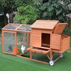 Pawhut Wooden Backyard Hen House Chicken Coop