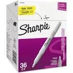 Sharpie Metallic Fine Point Permanent Markers, Bullet Tip, Silver, 36-Pack