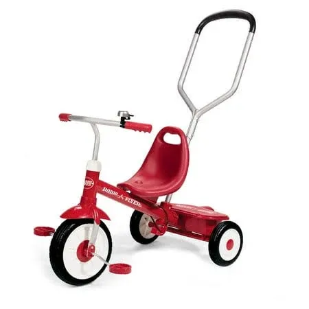 Radio Flyer Deluxe Steer & Stroll Kids Tricycle