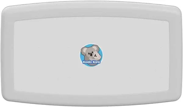 Koala Kare Surface-Mounted Horizontal Baby Changing Station with Stainless Steel Veneer, Model KB300-05SS (White Granite)