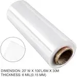 VEVOR Greenhouse Polyethylene Film 6 Mil Thickness Greenhouse Plastic Greenhouse Clear Plastic Film UV Resistant - 20x100Ft