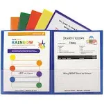 C-Line 32010 Assorted Classroom Connector Folders - 6/Pack