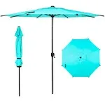 Lyon 108" Market Umbrella Abba Patio Fabric Color: Light Blue