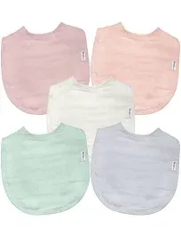 Green Sprouts - 5pk Organic Cotton Muslin Bibs, Blueberry