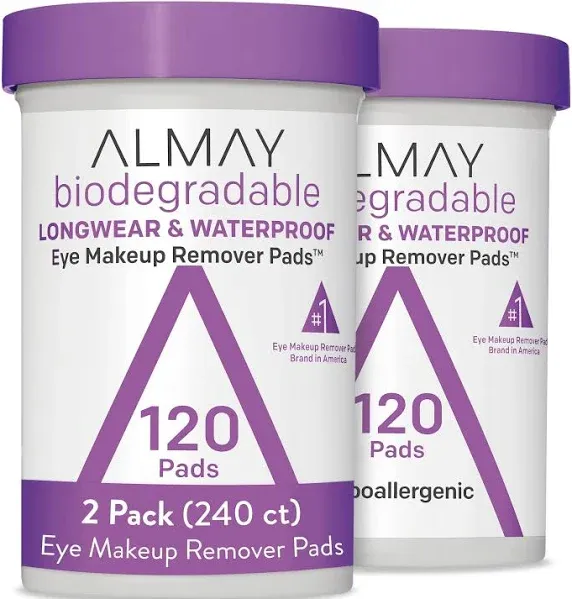 Almay Biodegradable Oil Free Micellar Eye Makeup Remover Pads 120 Pads