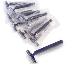 Individually Wrapped Twin Blade Razors - Bulk Packed, Disposable, 144 Pack