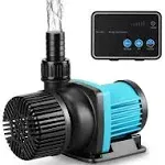 JEREPET 1850GPH 55W16FT Aquarium 24V DC Water Pump with Controller, Submersible and Inline Return Pump for Fish Tank,Aquariums,Fountains,Sump