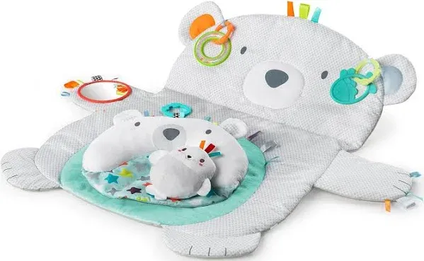 Bright Starts Tummy Time Prop &amp; Play Baby Activity Mat with Support Pillow &amp; Tag