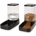 Automatic Dog Cat Gravity Food and Water Dispenser Set with Pet Food Bowl for...