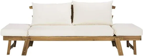 Tandra Modern Contemporary Daybed Teak/Beige