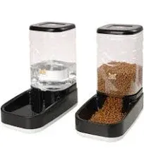 Elevon Automatic Dog & Cat Gravity Food and Water Dispenser Set 3.8L White