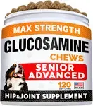 StrellaLab, Max Strength Glucosamine Chews, for Dogs, Senior Advanced