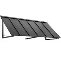 AWNTECH 8 ft. Houstonian Standing Seam Metal Door/Window Awning Fixed Outdoor Canopy 104 Inch W x 24 Inch Proj, Bronze