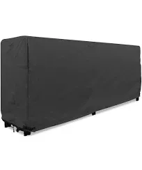 Heavy Duty Log Rack Cover - 8 Feet - Black