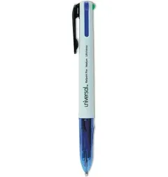 Universal 4-Color Multi-Color Ballpoint Pen Retractable Medium 1 Mm