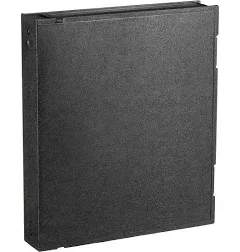 Adorama Plastic Storage Binder Box with 3 'O'-Rings, 9x11", Portrait Format, Color: Black