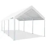 Quictent 20' x 10' Heavy-Duty Carport - White