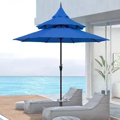 MAYPEX 9 Ft Pagoda Patio Umbrella