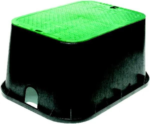 117BC 13 20-Inch Valve Box Overlapping Cover-ICV, Jumbo, 13x20 in, Black/Green