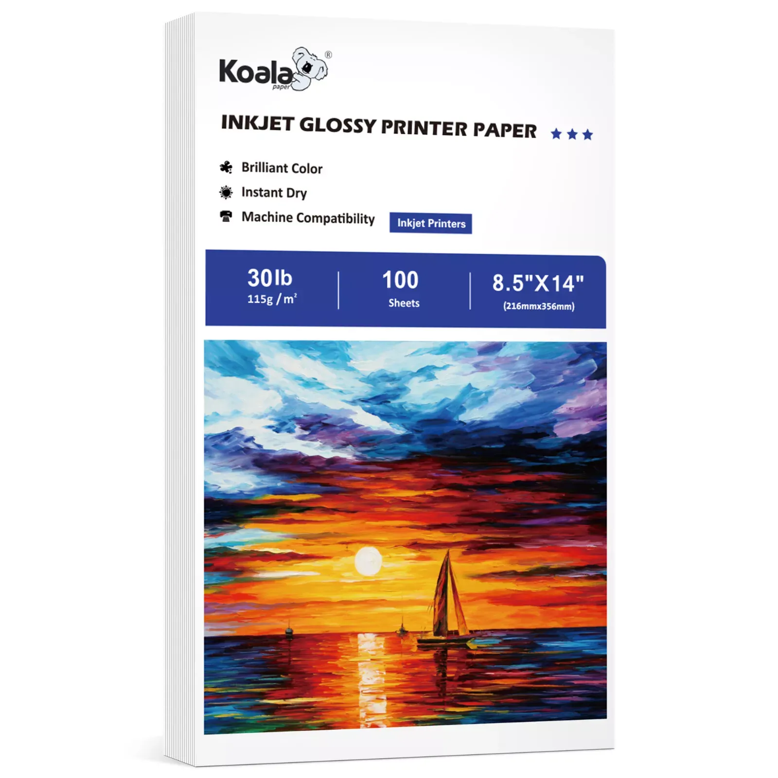 Pearl Glossy Photo Paper for Inkjet & Laser Printers - 8.5x11 - 30lb