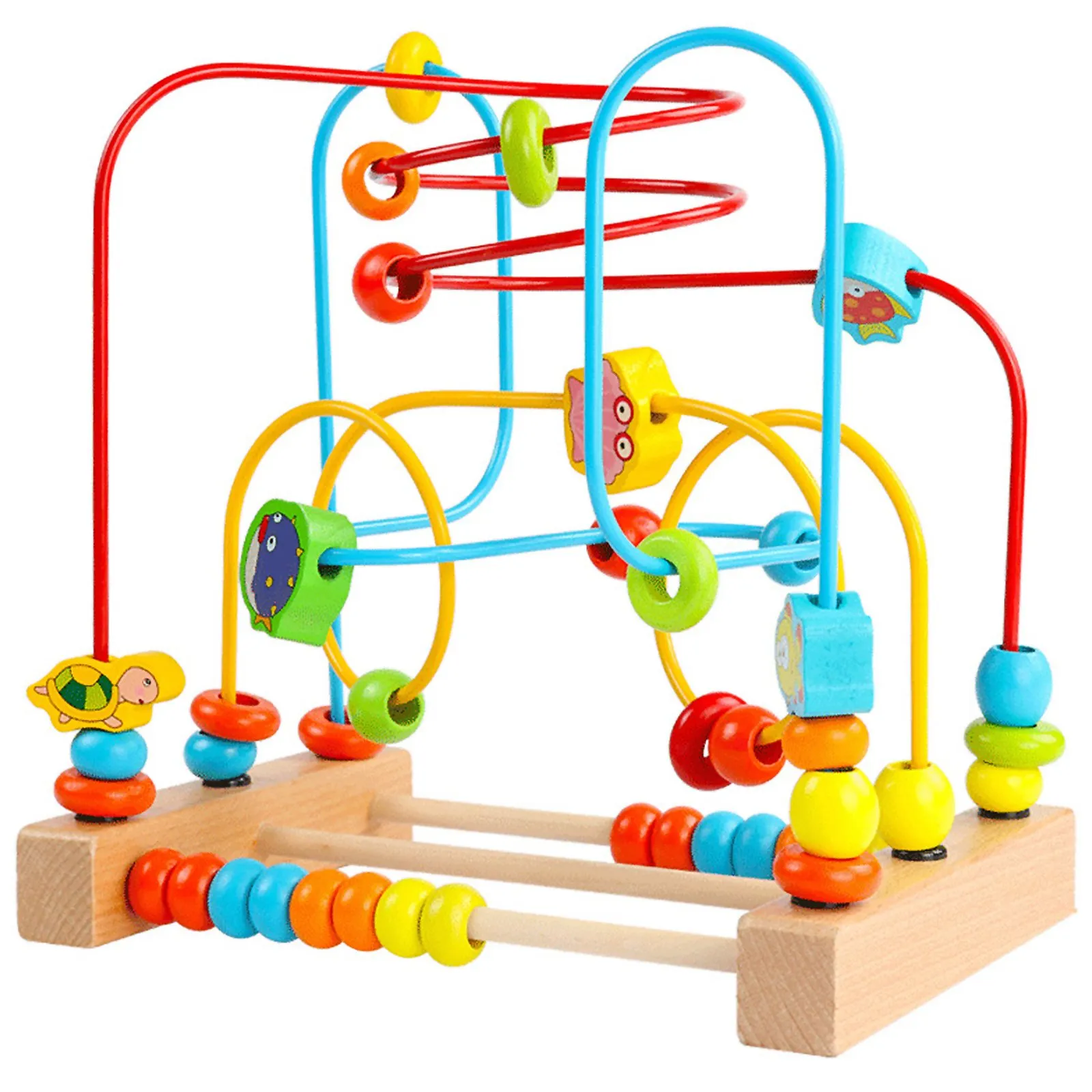 Timy Bead Maze Roller Coaster Educational Circle Toy for Toddlers