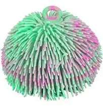 9 Inch Thick Squishy Puffer Ball - Tie-Dye Green