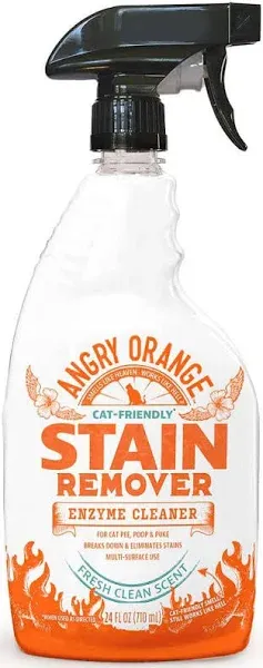 Angry Orange Cat-Friendly Stain Remover Enzyme Cleaner 24 Fl Oz Exp 09/26/25