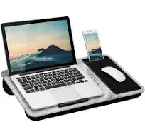 LapGear Home Office Lap Desk with Device Ledge, Mouse Pad, and Phone Holder - Es