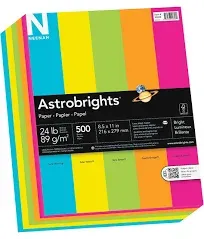 Astrobrights Color Paper Bright Assortment 24lb 8.5 x