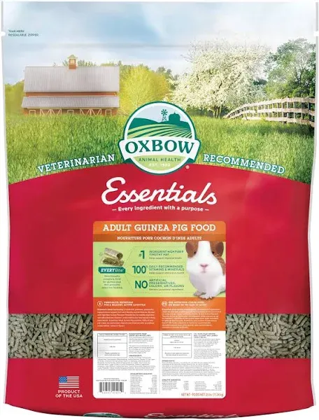 Essentials Young Guinea Pig Food - All Natural Guinea Pig Pellets - 5 Lb.