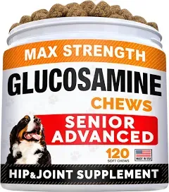 StrellaLab Max Strength Glucosamine Chews for Dogs ( Senior Advanced)