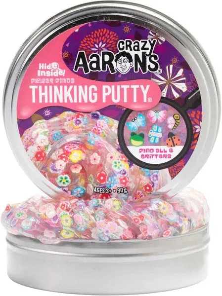 Crazy Aaron's Flower Finds Hide Inside Thinking Putty Tin