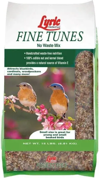 Lyric Fine Tunes Wild Bird Seed - No Waste Bird Food Mix - Attracts Bluebirds...