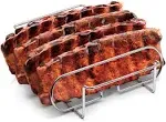 Sorbus Non-Stick Rib Rack - Holds 4 Rib Racks for Grilling &amp; Barbecuing