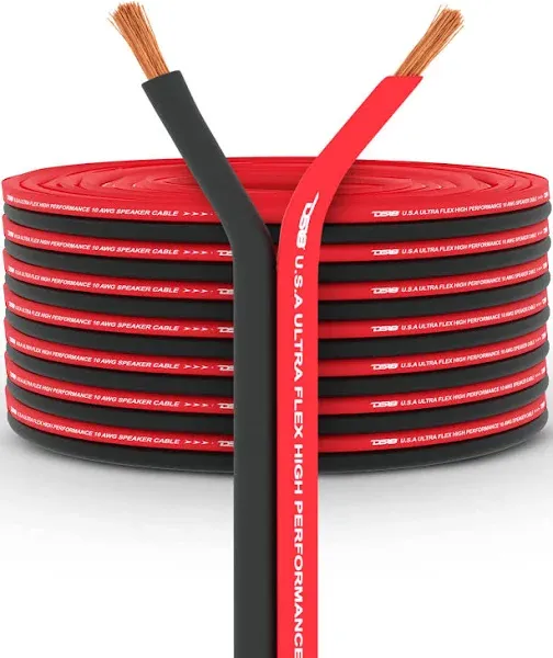 DS18 Sw-18ga-100rb Ultra Flex Speaker Wire Red and