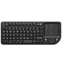 Rii RT-MWK01 X1 Portable Mini Wireless Keyboard with Touchpad Mouse Black