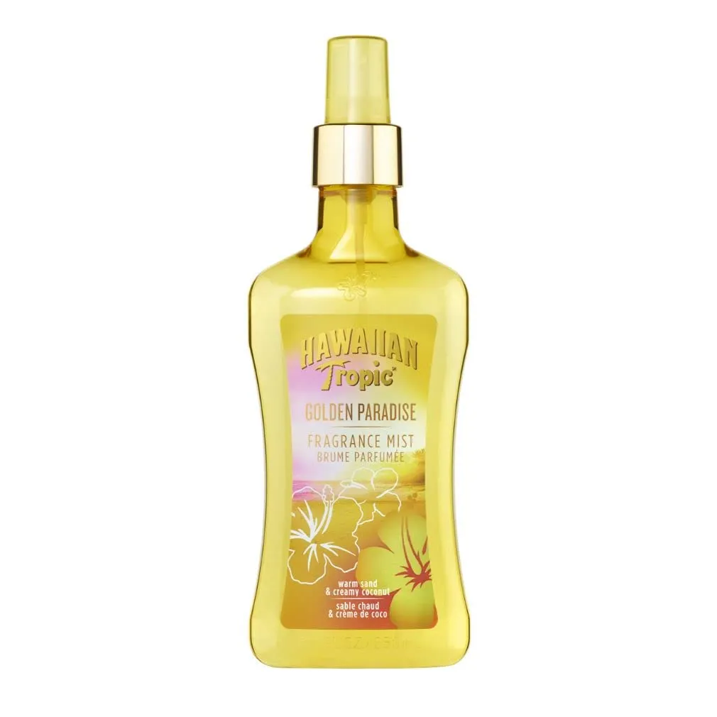 Hawaiian Tropic Golden Paradise Fragrance Mist Warm Sand &amp; Creamy Coconut 8.4 oz