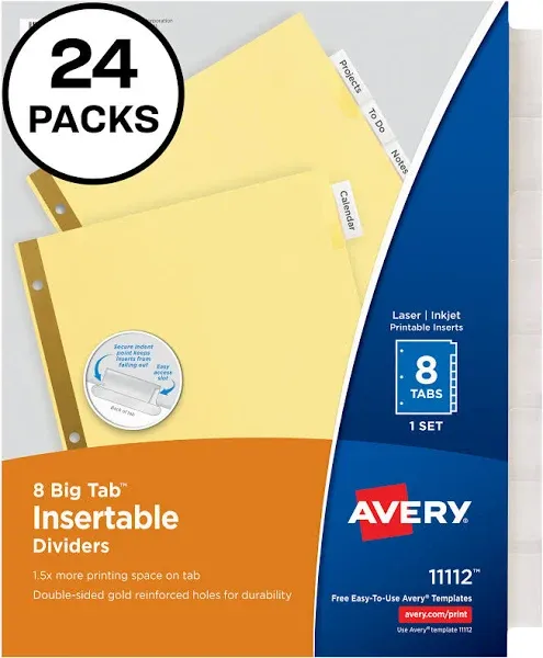 Avery Big Tab Insertable Dividers