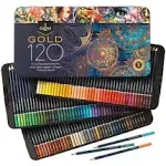 Gold Standard 120 Coloring Pencils Set | Quality Oil-Based Colored Cores Stay Sh