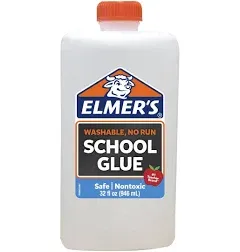 Elmer's Washable School Glue - 32 oz, White